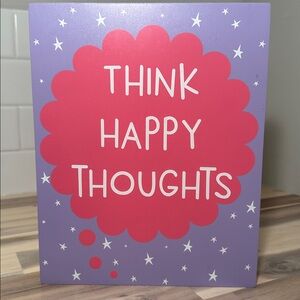 Think Happy Thoughts Inspirational Wall Art